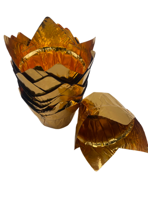 35961-5 Cupcake Wrappers Gold 12pcs