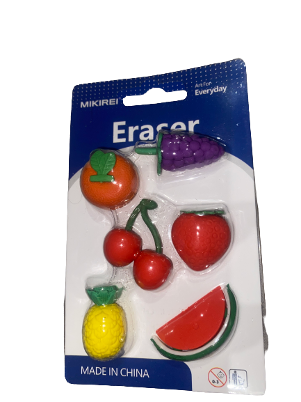 Erasers Set Fruit