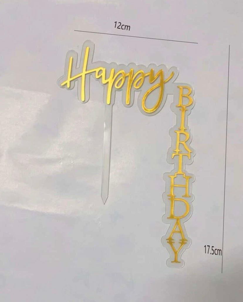 Nr100 Acrylic Cake Topper Happy Birthday – Lamay