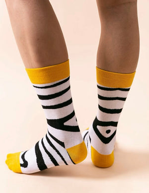 2 pairs Zebra Socks