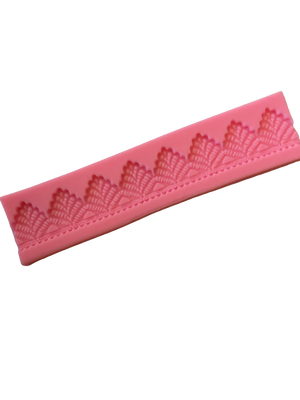 Silicone mould, lace border, 18.5x2.8cm N831311