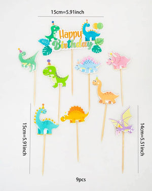 Cardboard Cake Topper Dino
