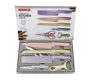 Pastel ceramic knife set