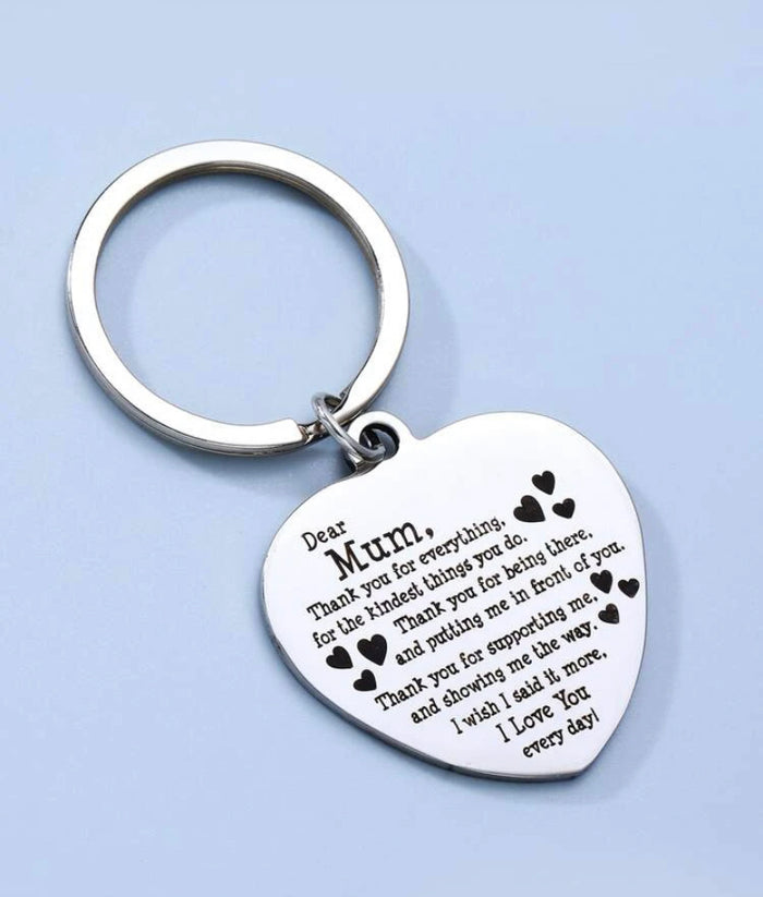 Keyring Mom Heart