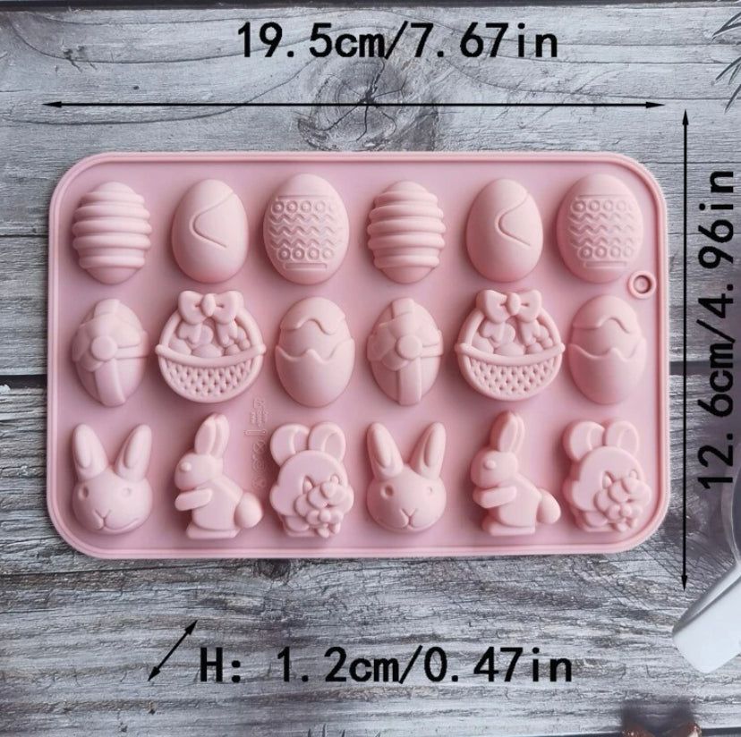 Easter Egg Bunny Chocolate Baking Pan Resin Cake Candy Silicone
