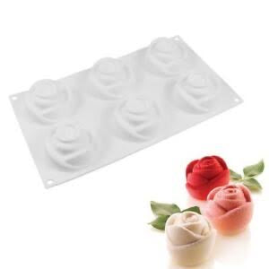 Silicone Mould Tray, mousse pudding, 7cm rose