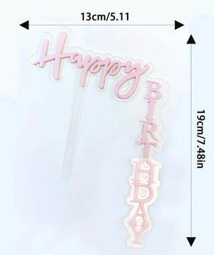 Nr60 Acrylic Cake Topper Happy Birthday