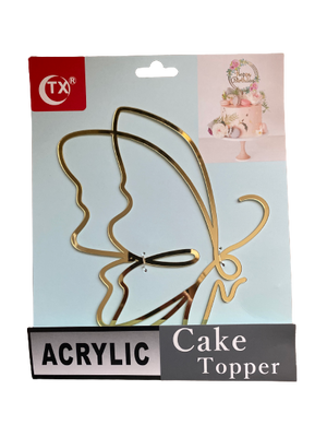 B Line Art Abstract Acrylic Cake Topper
