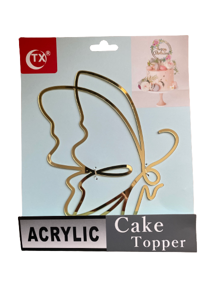 B Line Art Abstract Acrylic Cake Topper