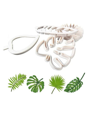 Tropical Leaves plastic cutter set, Hawaiian leaf 5.3x6cm