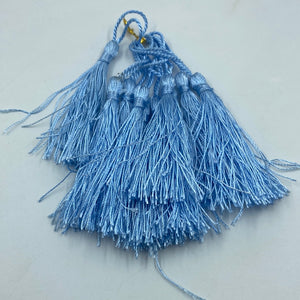 Bookmark Tassel 10pc   blue  12cm