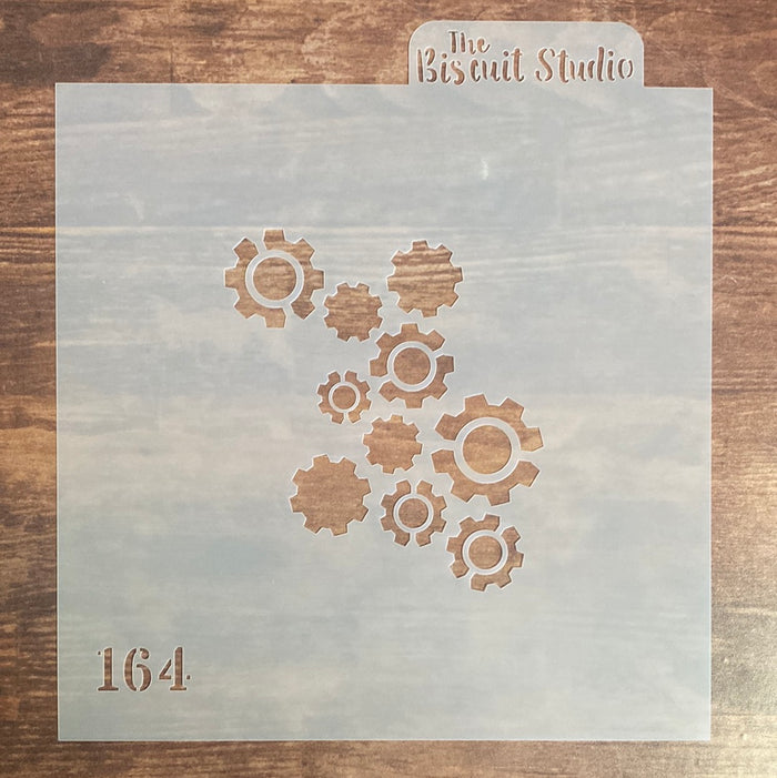 Nr164 Biscuit Studio, Steam Punk Gears Stencil