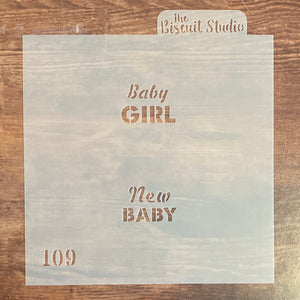 Biscuit Studio Baby Girl Stencil Set 5pc