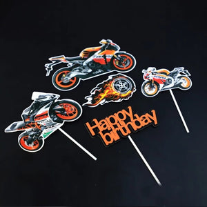 Motorbike KTM birthday cardboard cake topper