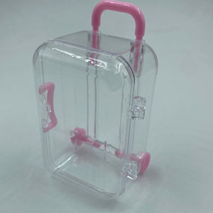 Plastic Suitcase Sweet Container Pink