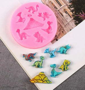 Silicone Mould Dino (one mould), size of mould 6.5x6.5cm