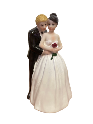 Bride and Groom Wedding Cake Topper, 14.5cm