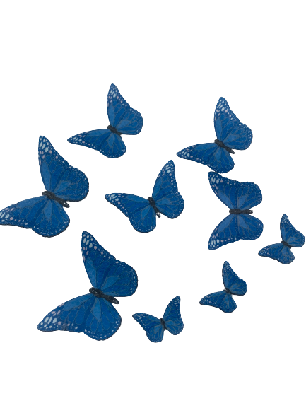 Edible Wafer Paper Butteflies  Blue ±24