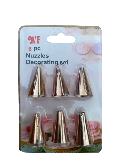 Decorating Nozzles Rose Gold 6pcs