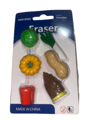 Erasers Set Vegetables