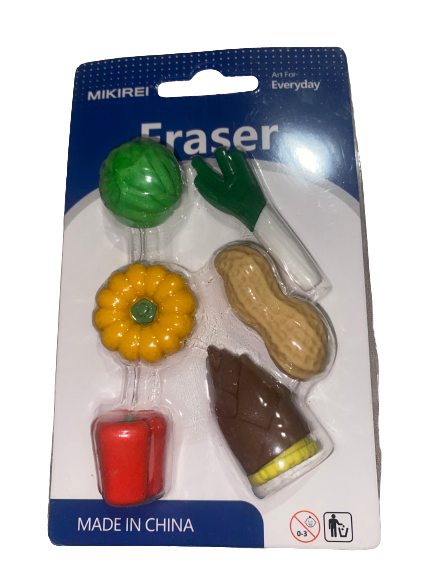 Erasers Set Vegetables