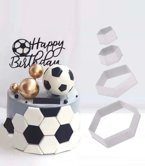 Hexagon Shape Soccer Plastic Cookie Cutter