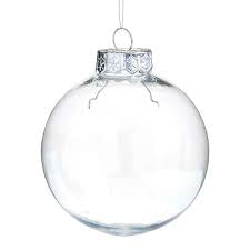 8cm Empty Christmas Bauble Silver