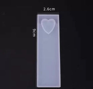 Resin Bookmark soft silicone mould heart