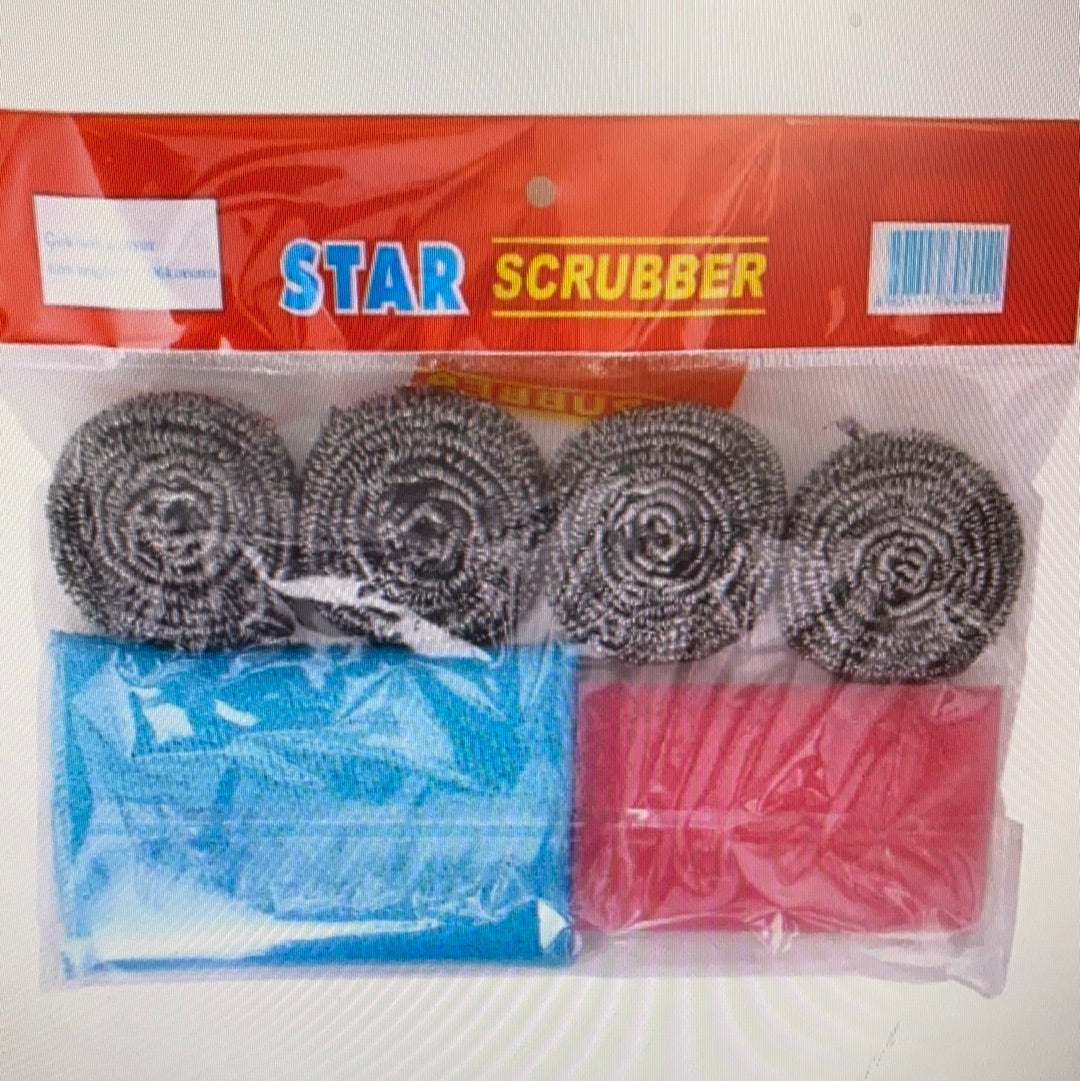 Pot scraper scourer small 6per pack, 6.5cm