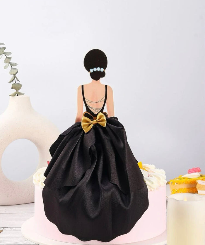 Cardboard Cake Topper Lady