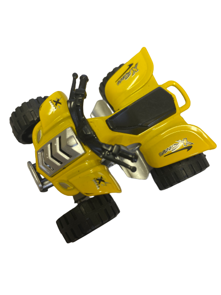 Die cast four wheeler figurine, 6x5cm, Yellow