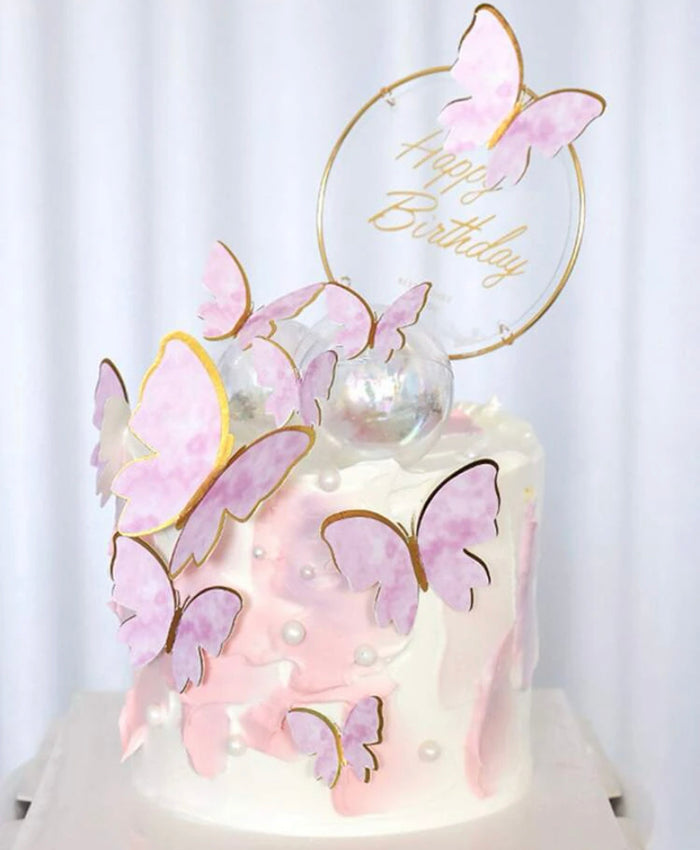 Cardboard Butterflies Cake Topper