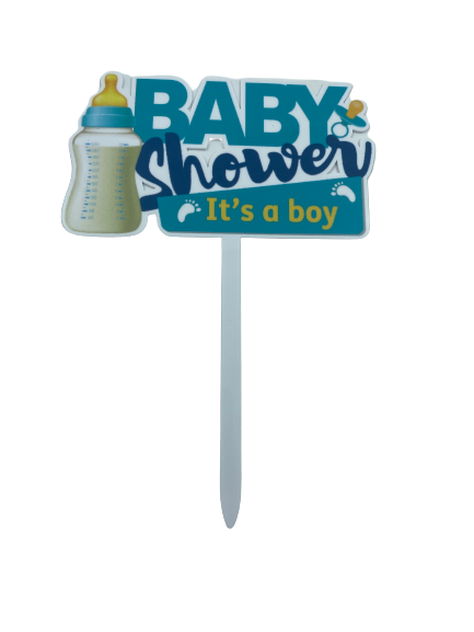 Nr356 Acrylic Cake Topper Baby Shower Boy