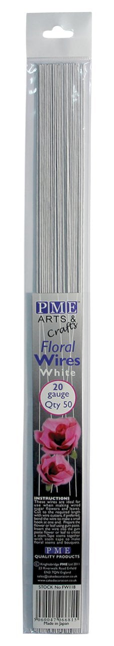 PME Floral Wires White 20 Gauge