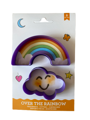 Plastic cookie cutter Rainbow and cloud