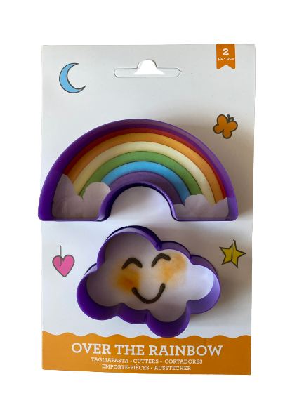 Plastic cookie cutter Rainbow and cloud