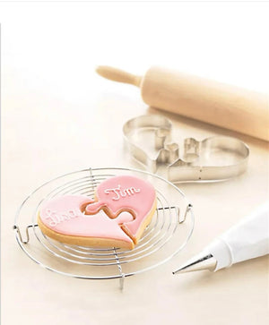 Valentine Puzzle Heart cookie cutter metal