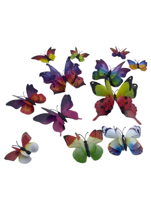 Rainbow Plastic Butterfly Cake Topper
