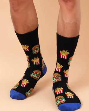 Hamburger and Fries Socks