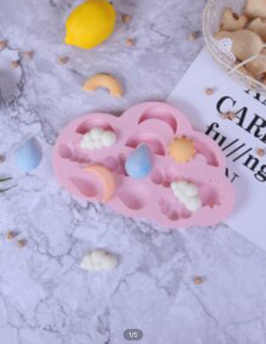 Nature silicone soap mould Moon Cloud Sun