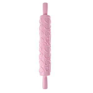 Heart embossed Fondant rolling pin, 25cm without handles
