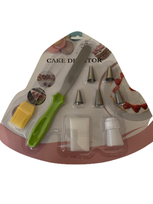 Cake decorating nozzle set, spatula, nozzle, brush and piping bag