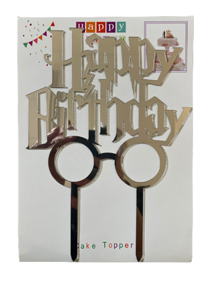 Nr347 Acrylic Cake Topper Harry Potter Silver