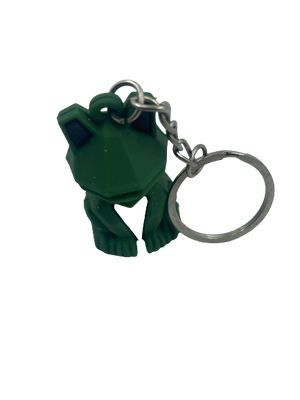 Geometric Frog Keyring Green