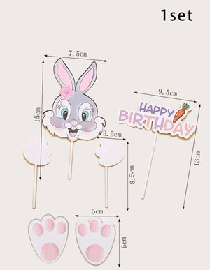 Cardboard Cake Topper Easter Bunny