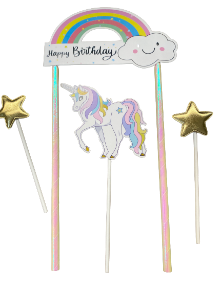 Unicorn Cardboard Cake Topper