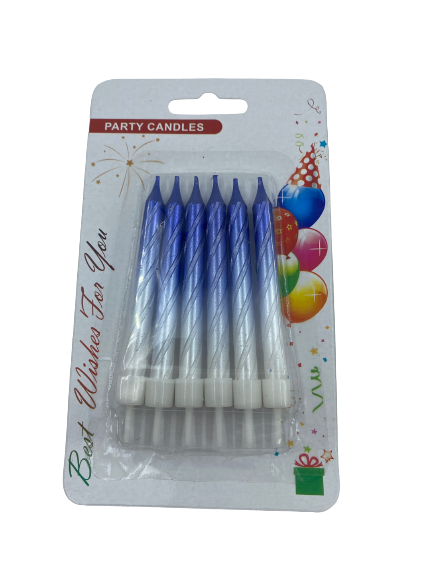 Birthday Candle Blue 6pcs