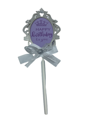 Princess Purple Cardboard Cake Topper