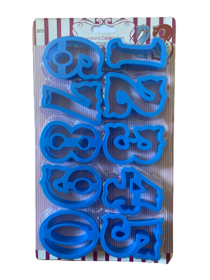 B75 Number Plastic Cookie Cutter