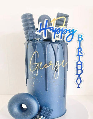 Nr55 Acrylic Cake Topper Happy Birthday